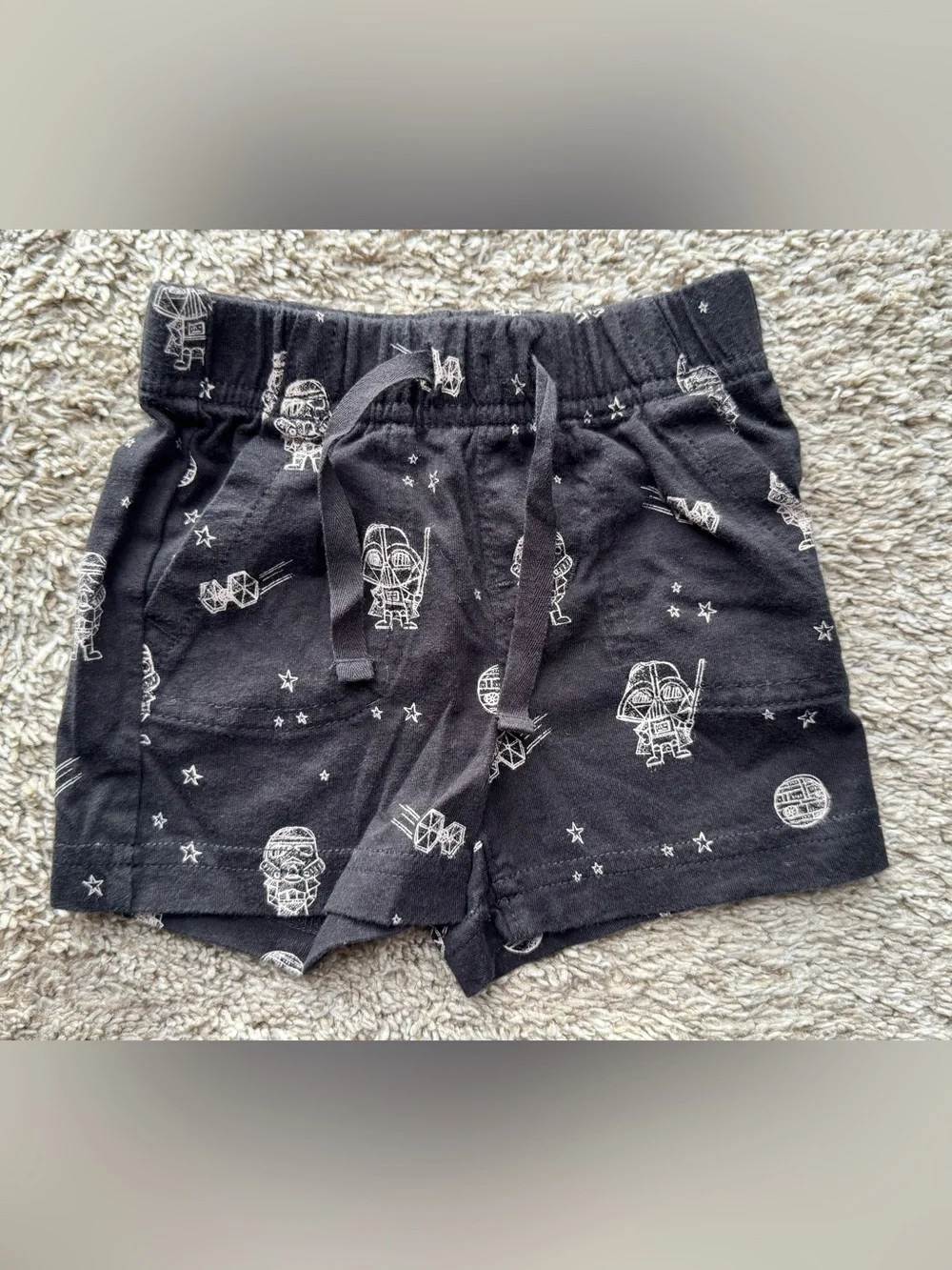 Baby Gap Star Wars Little Trooper 2pc Outfit Set 3-6 Months Black 100% Cotton
